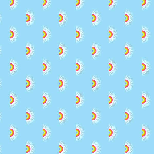 Tula Pink- Pint-Sized Prints- Blue Rainbows