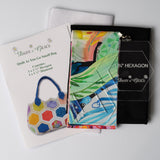Quilt as you go Small Bag Kit - Moda Playground Fabric with Templates and Instructions