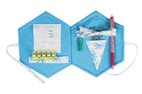 Large Hexagon Sewing Book Kit - Blue Flowers