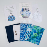 Quilt as you go Large Bag Kit - Blue Ocean