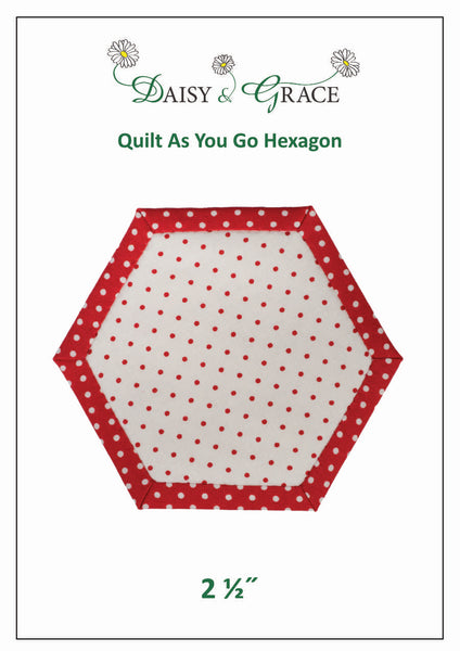 "Quilt As You Go" Template - 2 1/2" Hexagon