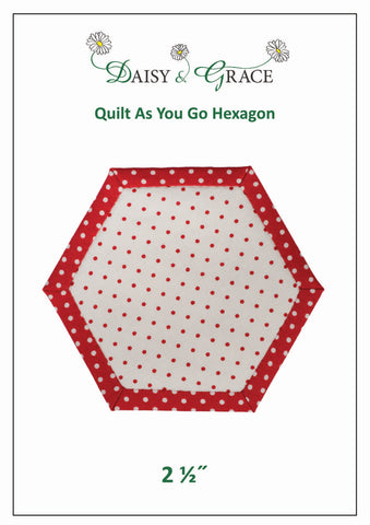 "Quilt As You Go" Template - 2 1/2" Hexagon