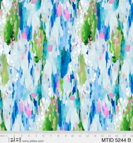 Moon Tide- Blue / Green Brush Strokes