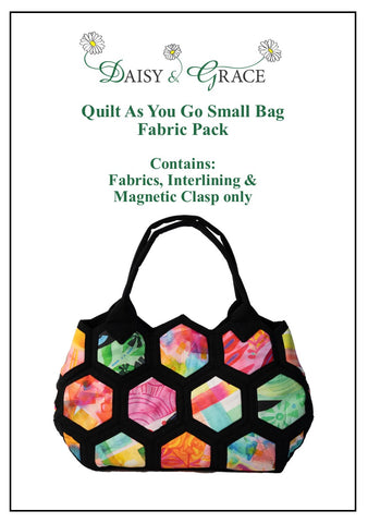 Quilt as you go small Bag - Moda Playground Fabric Pack (NO TEMPLATES)