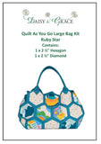 Quilt as you go Large Bag Kit - Ruby Star