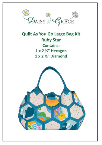 Quilt as you go Large Bag Kit - Ruby Star