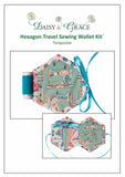 Hexagon Travel Sewing Wallet - Turquoise