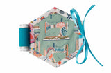 Hexagon Travel Sewing Wallet - Turquoise