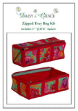 3" Square Tray bag - Kaffe - Red