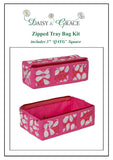 3" Square Tray bag - Pink Chic