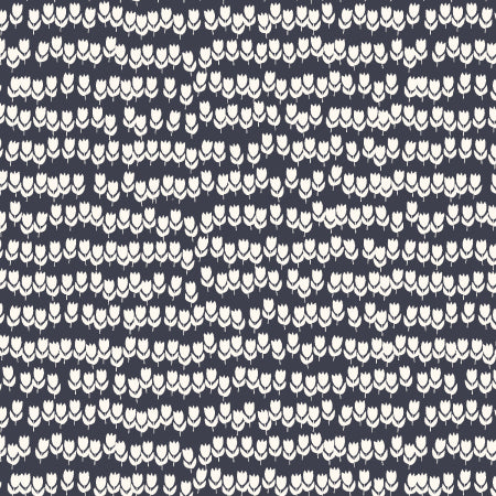 Gathering In The Garden - Tulips - Midnight Fabric