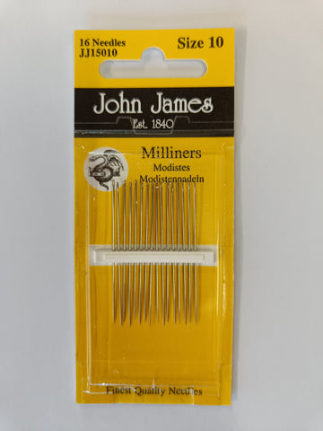 John James Milliners Needles (size 10)