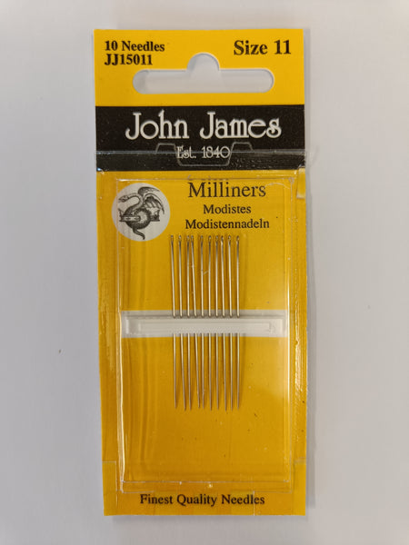 John James Milliners Needles (size 11)