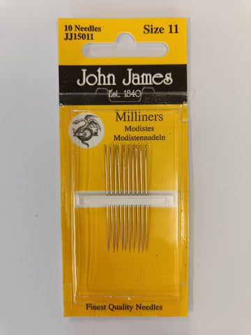 John James Milliners Needles (size 11)