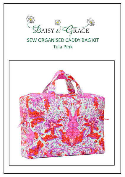 Sew Organised Caddy Bag KIT - Tula Pink (pink and turquoise rabbits)