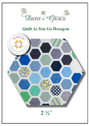 "Quilt As You Go" Template - 2 1/2" Hexagon